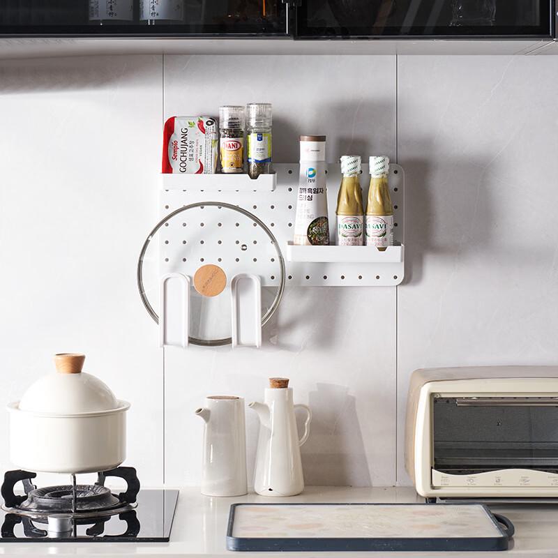 Punch-Free Adhesive Plastic Pegboard Organizer