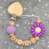 Individueller Personalisierter Name Handgefertigt Buchenholz Schnullerclip Halter Kette Silikon Krone Perle Beißring Baby Zahnen Geschenk