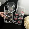 Cherry and Peach Are Suitable for Apple Mobile Phone Case 15Promax Glitter Pearl iPhone16 Bow Tie Transparent Women's Models.