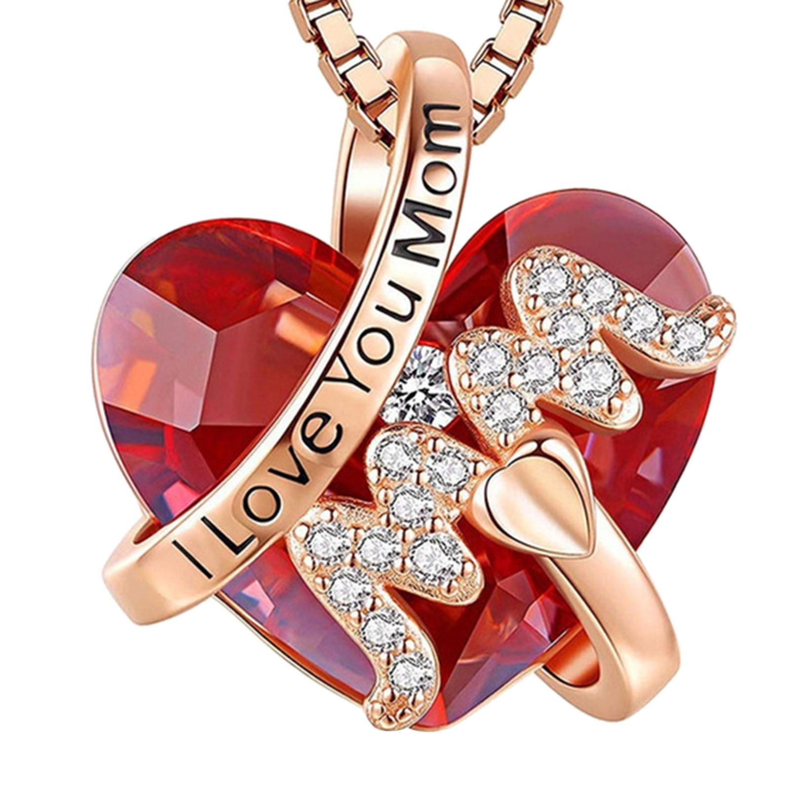 Fashionable Heart Necklaces Pendant Small Heart Shape Men Necklace Pendant Necklaces Jewelry Party Jewelry for Men Women 1 красный