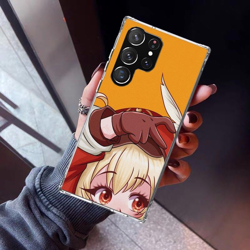 Genshin Impact Klee Phone Case For Samsung Galaxy S26 S25 Edge S24 S23 Ultra S22 Plus S21 S20 FE Soft TPU Back Cover Funda Galax