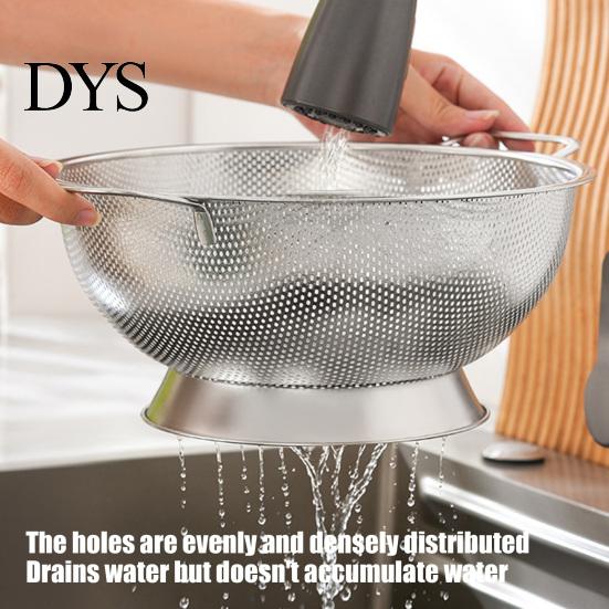 Gadget da Cucina Pratico per Scolare Cestello Scolapasta in Acciaio Inossidabile a Doppia Maniglia, Cestello a Maglia Fine Resistente, Scolapasta per Verdure, Setaccio per Lavare il Riso