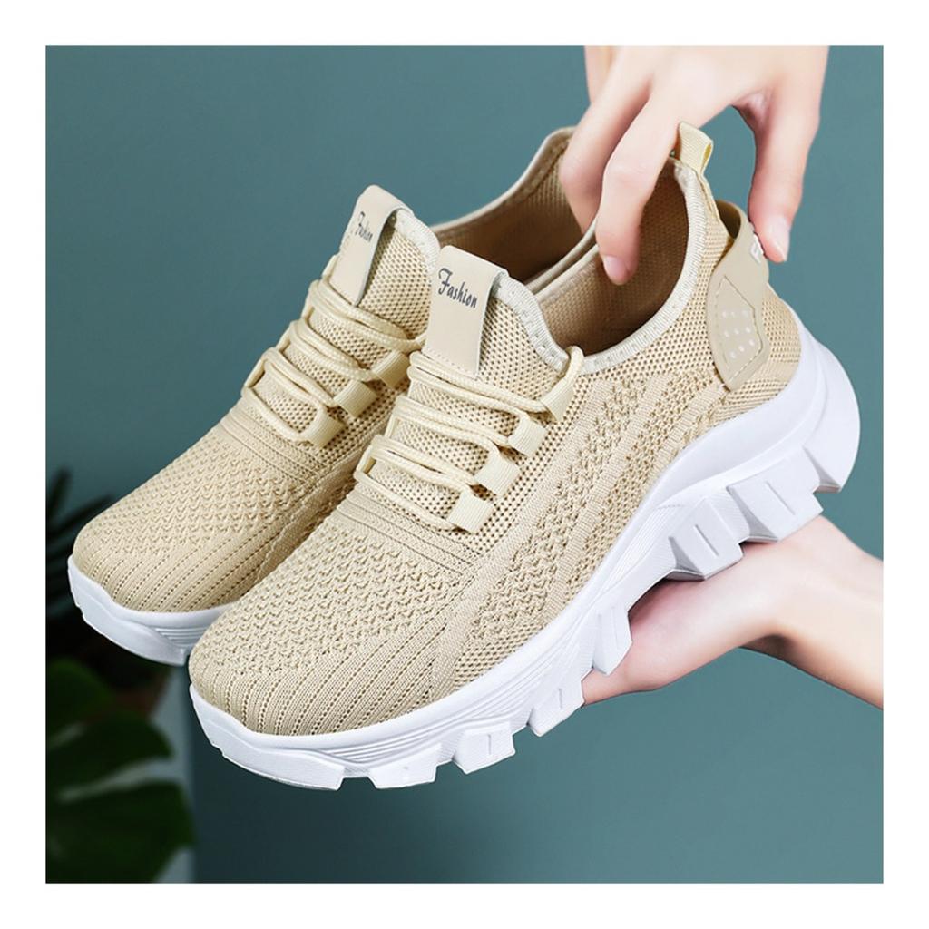 Women's Shoes Summer New Sports Shoes Breathable Running Shoes Thick Sole Wear-resistant Single Shoe Comfortable Versatile Casual Shoes