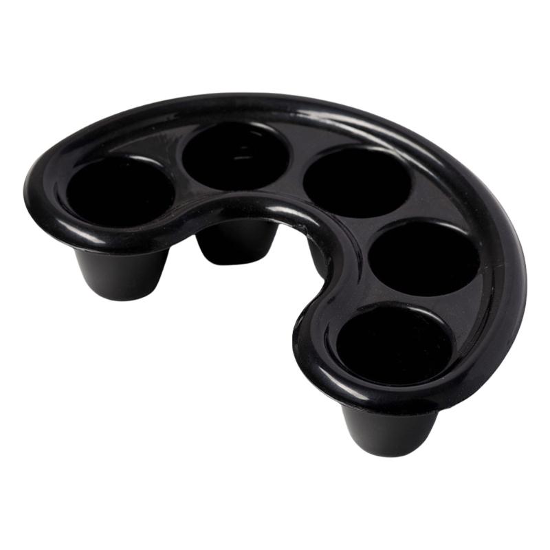 

Practical Plastic Nail Soak Off Bowl Designed for Comfortable Finger Soaking in Manicures Nail Preparation Accessory чорний