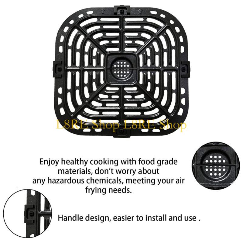 L8RE Heißluftfritteuse Grillpfanne Antihaftbeschichtung Knusperplatte für Instant 6qt Heißluftfritteuse Ersatzteil Leicht zu reinigen