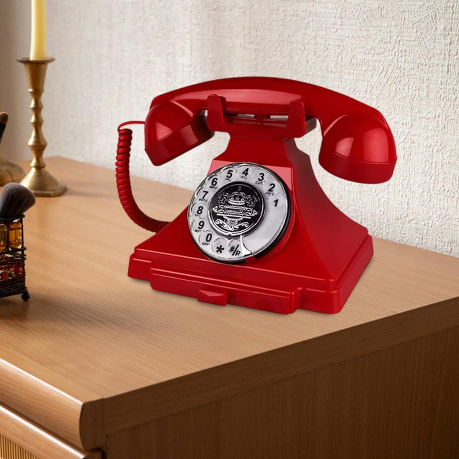 

Audio Guest Book Wedding Phone Desk Telephone Model for Kids Shower Bar червоний