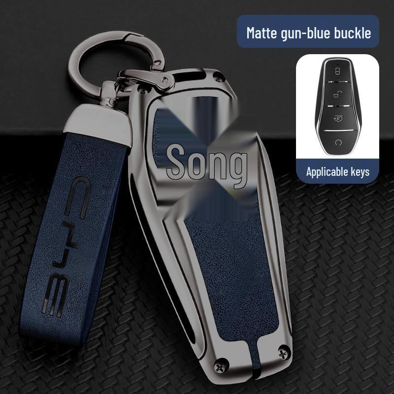 BYD Key Case Metal Shell: Anti-Lost Protection for Song PRO, Han, Tang, Song PLUS, Song MAX, Qin PRO Models.