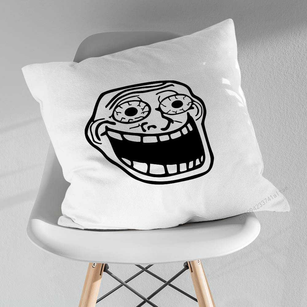 Funny Meme TTroll FFace Pillow Case For 30x30cm45x45cm55x55cm For Home Bedroom Decoration And Protector