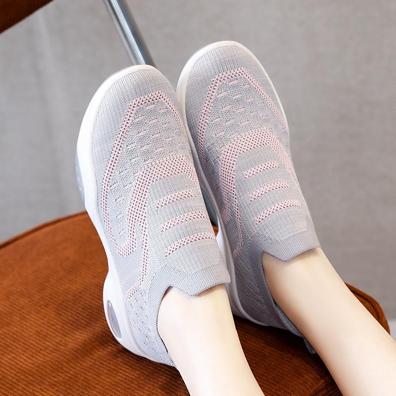 Shoes Women's Summer Women's Shoes Soft-soled Air Cushion Shoes Breathable Sports Shoes Women's Hollow Design