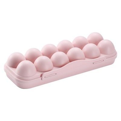 12Grid Egg Storage Box Plastic Egg Container Snap Type Shockproof Eggs Tray Holder for Refrigerator Camping Picnic Hiking Travel