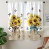 2PCS Digital Print  Curtain, Sunflower Bouquet, Bohemian Style  Curtain Panel for Home Living Room Bedroom Decor