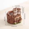 Creative Owl Resin Flowerpot Small Tree Stump Shaped S ucculent Plant Container With Welcome Sign Mushroom Decoration