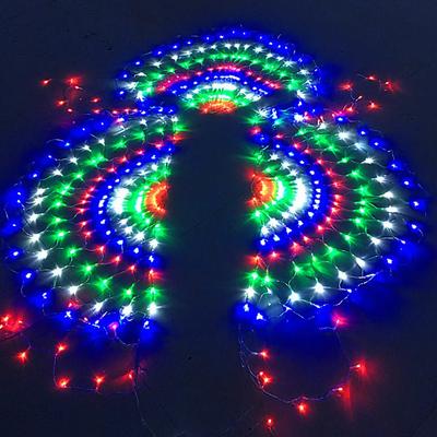 3M 414LEDS Peacock Screen Net String Lights Outdoor Waterproof Mesh Net Light Christmas Wedding Fairy Net Garland Light