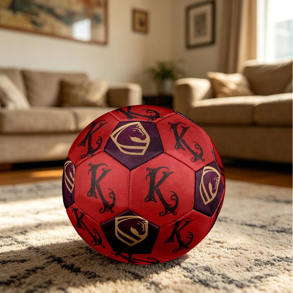 1PC Elegant Letter K Equestrian Shield Emblem Soccer Ball Size 5 Football Machine Sewn Indoor/Outdoor Universal Football S89