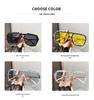 European & American Stylish Large Frame One-Piece Sunglasses - Influencer Street Style