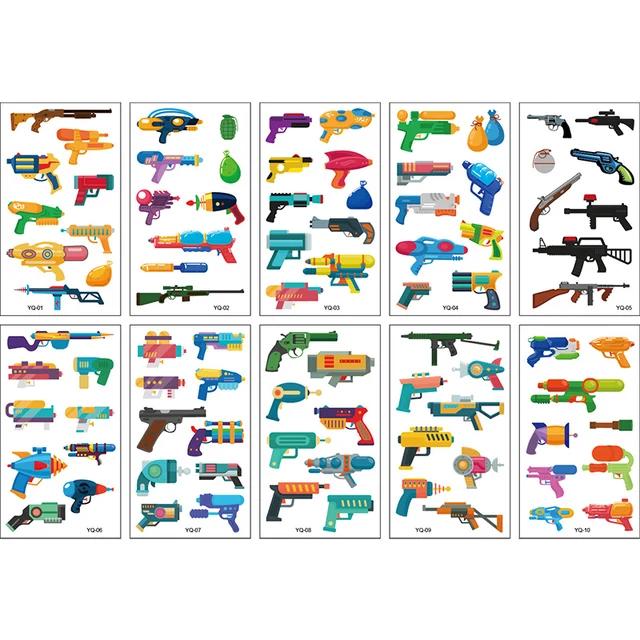 New 10Sheets/lot Children Cute Cartoon Unicorn Temporary Tattoo Stickers Baby Shower Kids Body Makeup Sticker Tattoos Mermaid Pa