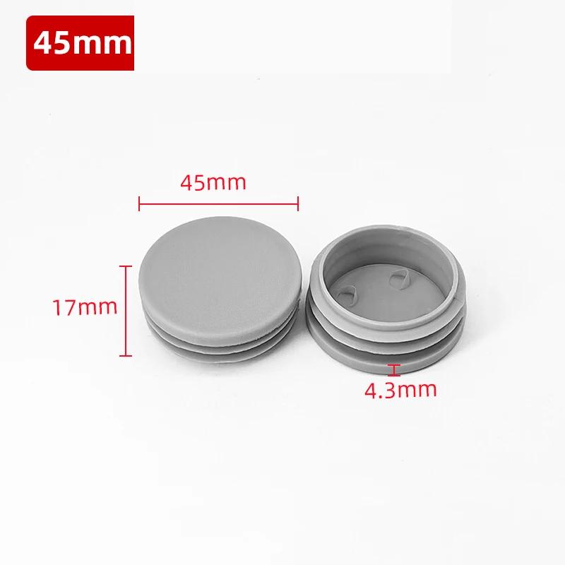 8~50 Stück Graue Kunststoff Rechteckige/Quadratische/Runde Quadratische Blindstopfen Rohreinsätze Stopfen Stopfen Stopfen 16mm~100mm