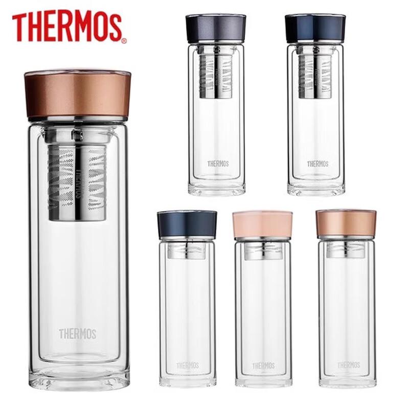 THERMOS Double-Layer Glass Tea Infuser Bottle