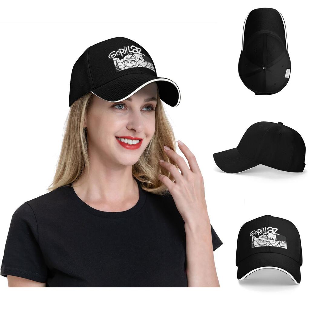 Gorillaz Punk Rock Band Baseballkappen Snapback Baseballmützen Atmungsaktiv Lässig Kappe Outdoor Unisex