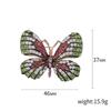 Rhinestone Butterfly Brooches for Women Unisex Enamel Insect Pins Banquet Party Backpack Gifts Jewelry Accessories