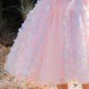 3D Floral Fluffy Baby Girl Dress for Weddings & Special Occasions