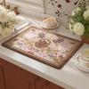 American Retro Light Luxury Kitchen Countertop Drain Pad, Diatom Mud Suction Pad, Quick-drying Washing Table, Sink, Bar Mat