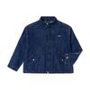 Veste en jean décontractée à col montant de couleur unie pour homme vestes Bleu Foncé LMT004521101249A02993