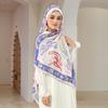S Cotton Modal Long Scarf For Floral Printed Watercolor Muslim Hijab Scarf Breathable Soft Ramadan 180*70Cm