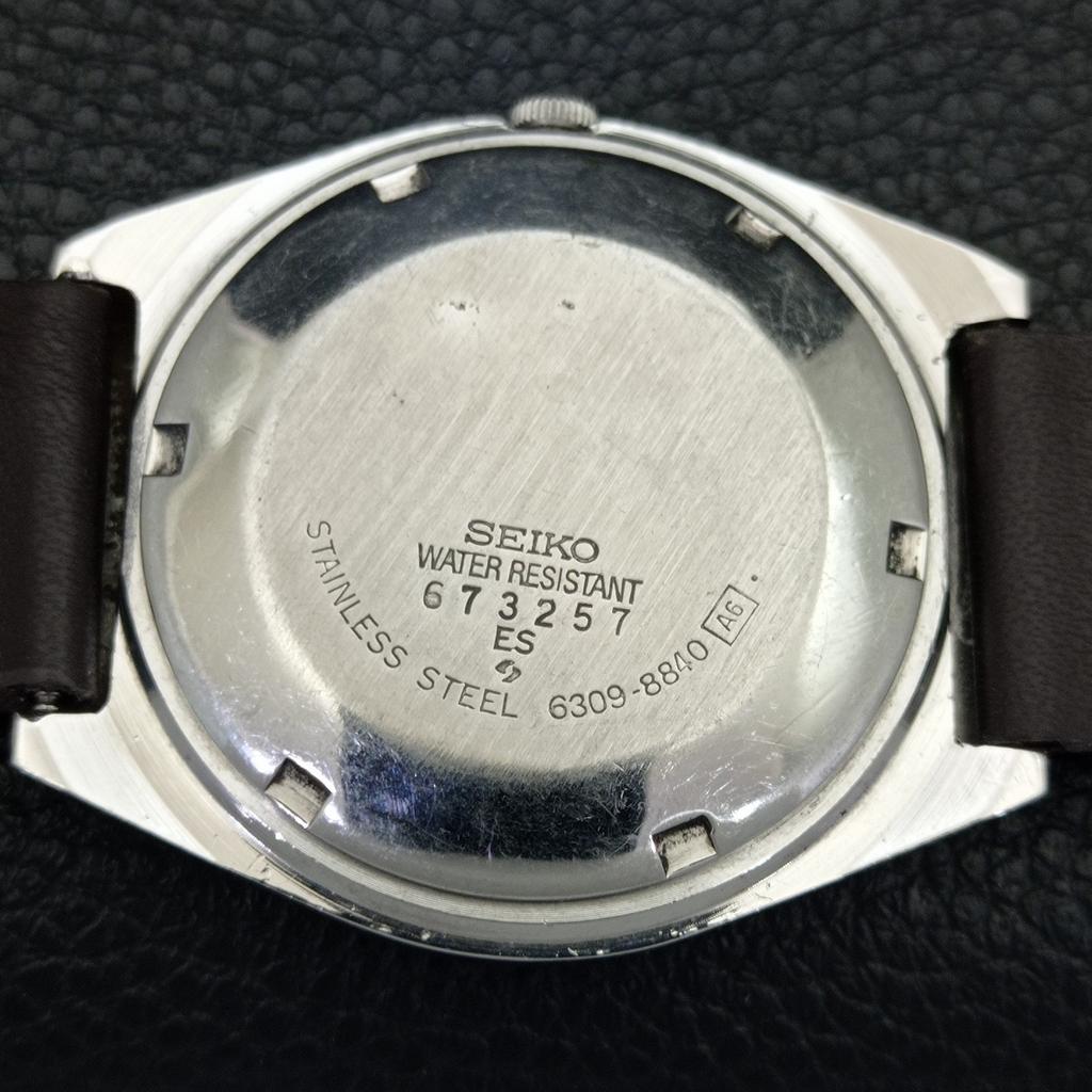 AUTOMATIC 6309A VINTAGE SEIKO 5 JAPAN MENS ARABIC RED COLOR DIAL WATCH A701589-5 R206b-a701589