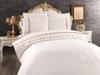 Flexi Embroidery Duvet Cover Set Cotton 6 Pieces Double Size Cream