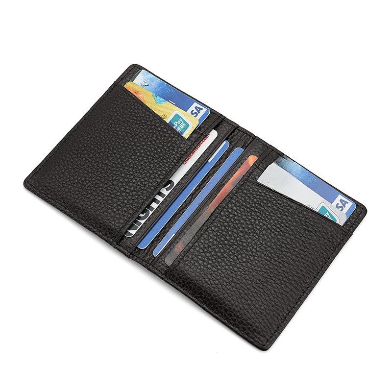 Ultra-Thin Men's Genuine Leather Card Holder & Driver's License Case with Multi-Card Slots