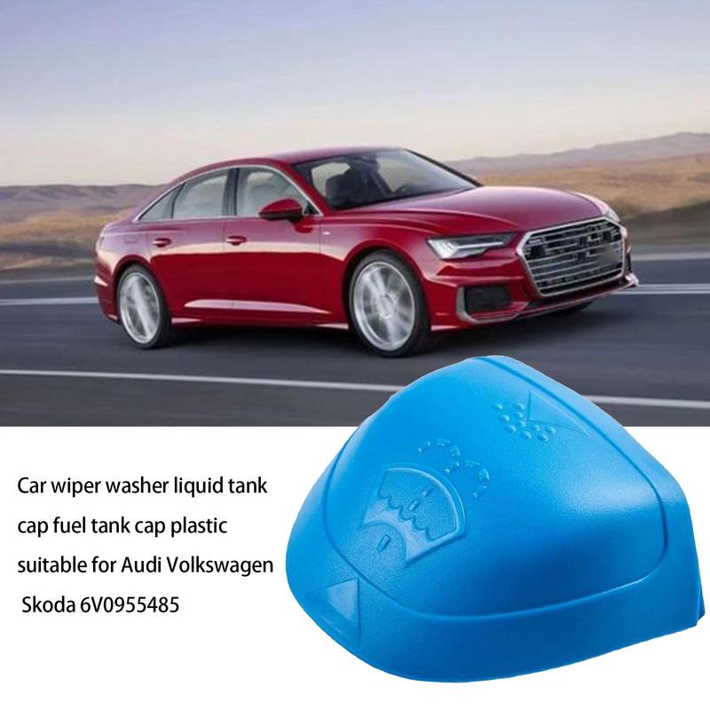 6V0955485 6V0 955 485 Torkarspolarvätskebehållare Tank Flaska Lock Kåpa Plast Blå FörAudi FörVolkswagens SKODAs
