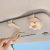 Beige Flower Card Ticket Clip Multifunctional Car Sunshade Clip  Car Interior