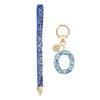 Uxcell Women's Initial O Keychain with Glitter and Heart, Blue, for Backpacks, Handbags, Car Keys, and More