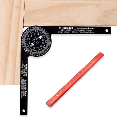 Miter Saw Protractor High Precision Woodworking Cutting Positioner Inside & Outside Miter Angle Finder for Building Trades