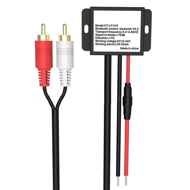 Auto Drahtloser Bluetooth-Empfänger Modul Bluetooth V4.0 DC12-24V Auto Aux Adapter BT Musikempfänger Modul Kit Für 2RCA Schnittstelle
