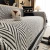 Thicken Chenille Blanket Classic Black Stripe Sofa Blanket Summer Couch Non Slip Blanket Office Nap Shawl Cushion Sofa Covers