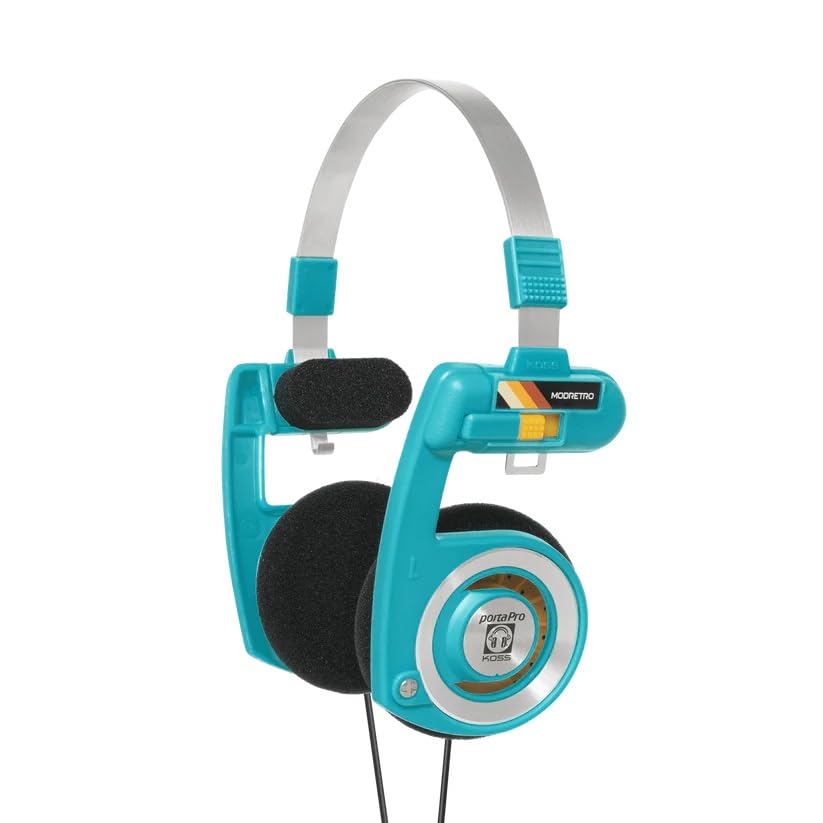 

ModRetro Koss Porta Collaboration Blue Portable Audio Headphones with Music Pro™ Headphones, – Foldable, Lightweight, Comfortable, High-Quality синій