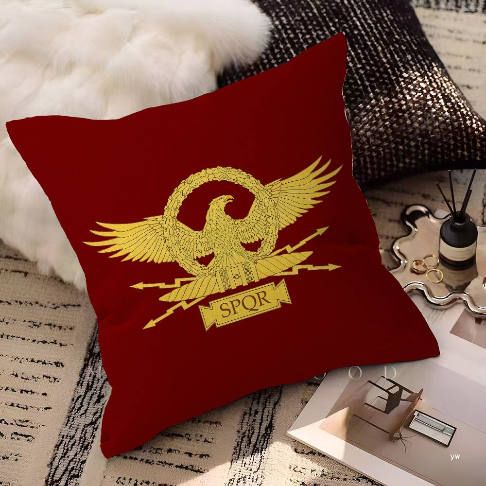 Roman S-SPQRS Office Cushion Pillowcase Car Cushion Cover45X45CM Lumbar Pillowcase Sofa Pillowcover