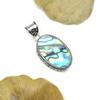 Abalone Shell Gemstone Pendant : 925 Sterling Silver Handmade Jewelry Pendant
