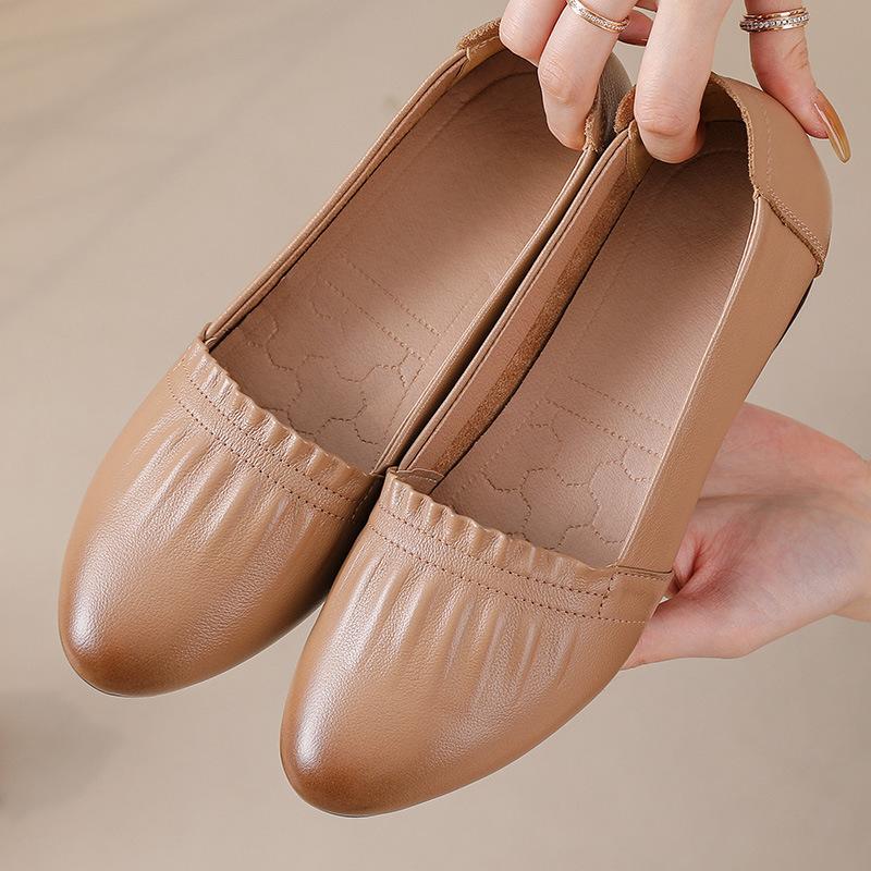 Scarpe Basse da Donna in Pelle di Mucca Premium 2026 Nuove alla Moda Comode Morbide Fondo in Tendine di Mucca Scarpe Piatte in Vera Pelle alla Moda
