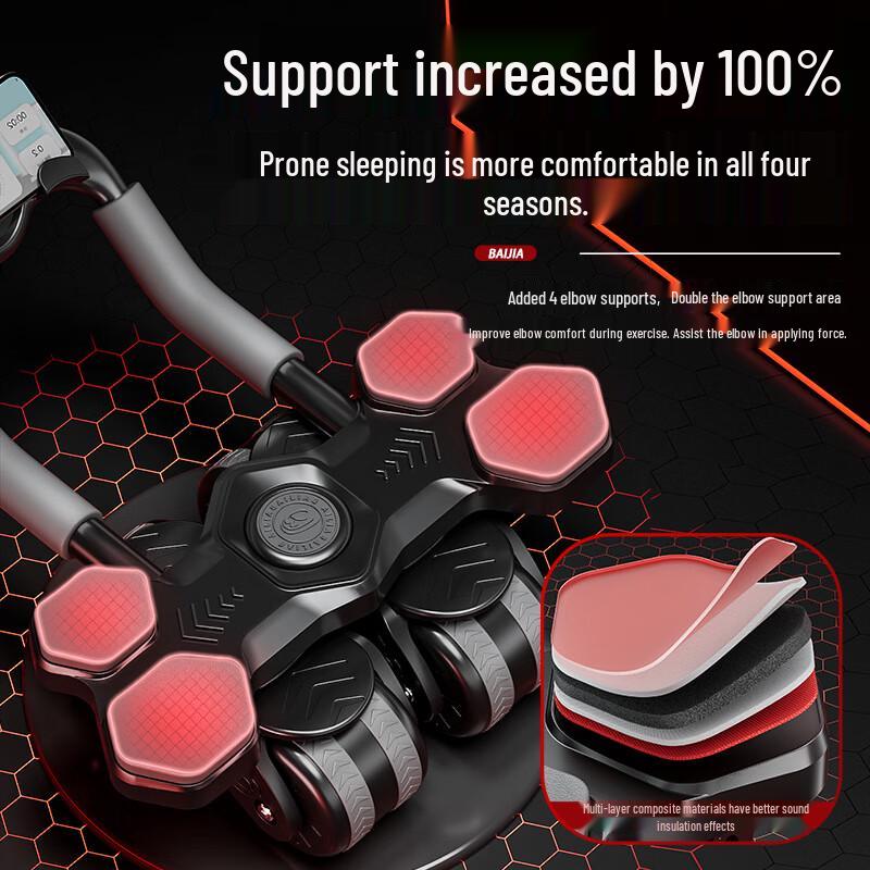 Longchan Automatic Rebound Four-Wheel Ab Roller
