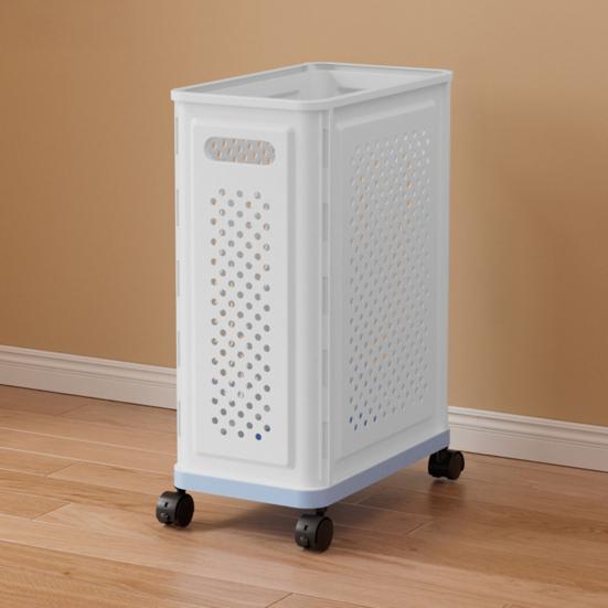 Rolling Yoga Mat Storage Basket Home Gym Storage Rack with Wheels Breathable Mesh Basket Organizer for Yoga Mats Rackets Blankets