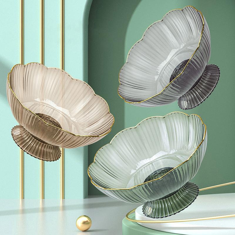 Talerz na owoce z odpływem na dnie Przezroczysta plastikowa miska na owoce Wielofunkcyjny talerz na cukierki owocowe do kuchni, przekąska na przyjęcie, taca na owoce