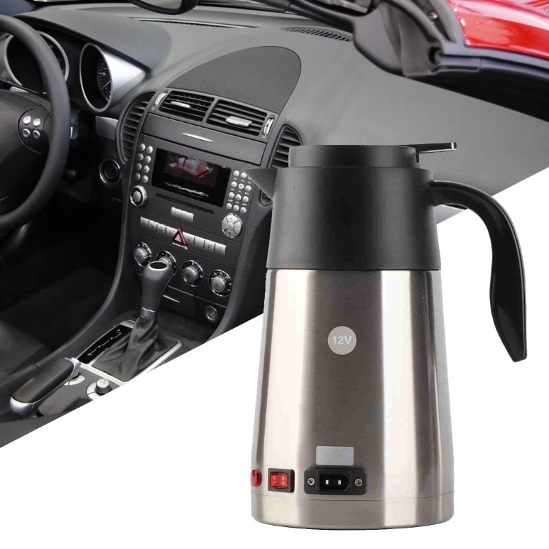 1300ml Car Truck Travel Electric Kettle Pot Heated Water Cup Stainless Steel Travel Kettle Coffee Milk Warmer