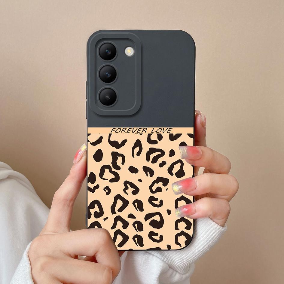 Cover For Vivo V30 SE 5G V40 Lite Pro Y100 (IDN) T3 V30e Y200e Housing Case Liquid Silicone Soft Shockproof Protective Funny Line Pattern Bumper Shell