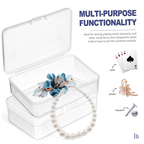 LEDMOMO 12-Piece Box, High Clear Plastic Box Holder, Clear Tarot Bag, Playing Multi-Sized Small Shipping Box, Organizer, Card Case, Pile Crate, Bundle