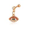 Zircon Stainless Steel Cartilage Stud Earrings - European & American Style
