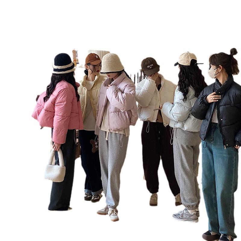 2023 New Standing Collar Fashion Casual Short Down Coat Female Student Coat Winter