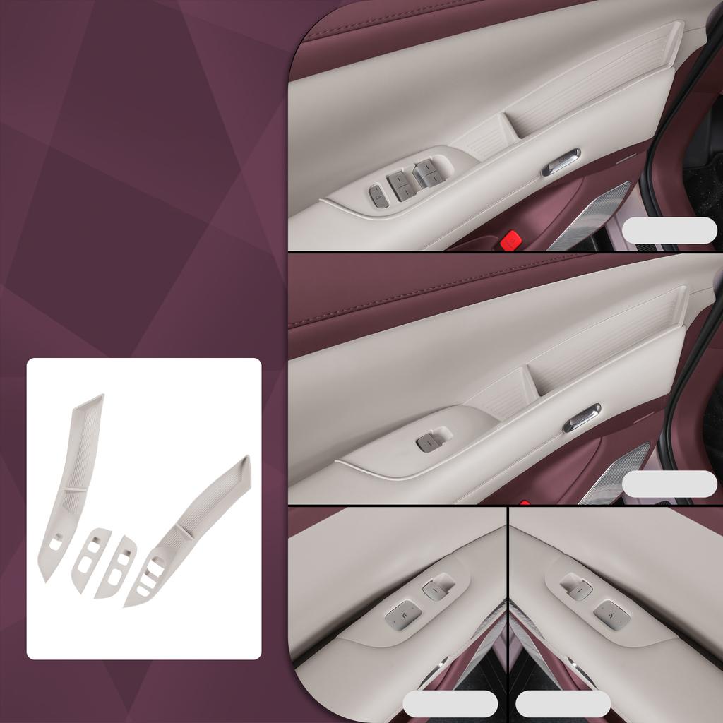 For Xiaomi YU7 2025 2026 Car Window Lift Button Adhesive Door Glass Switch Silicone Storage Box Auto Interior Accessories